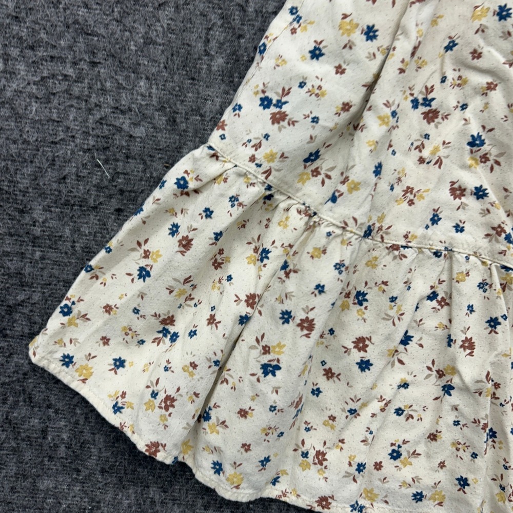 Uniqlo Dress Girls Short Sleeve 9-10 Years Floral Fall Prairie Cottage - Picture 2 of 8